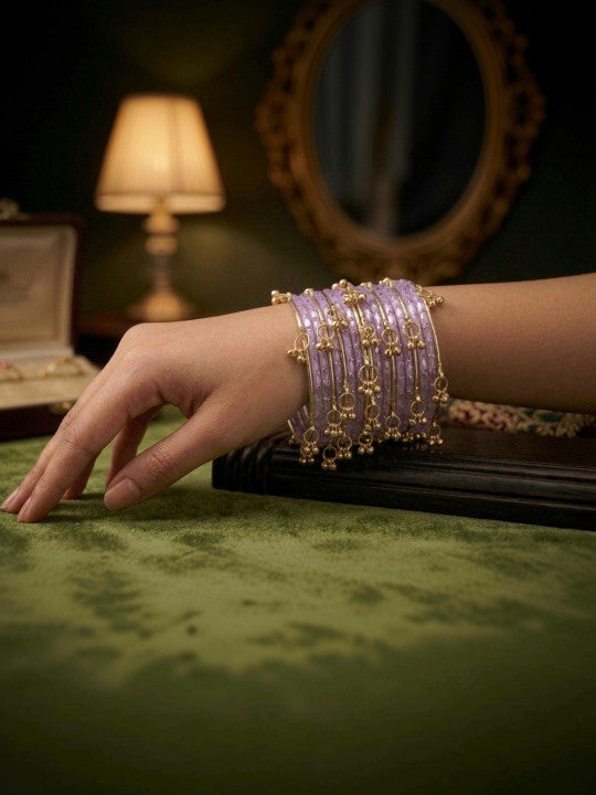 Rani Gulabo Ghungroo Bangle Set