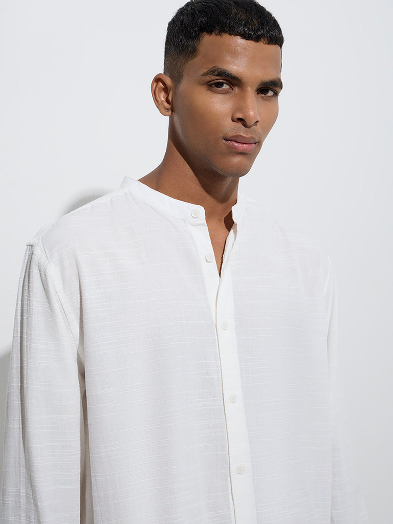 Cotton viscose blend shirt