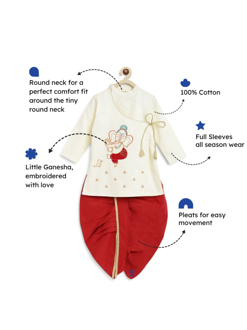 Ganesha embroidered kurta