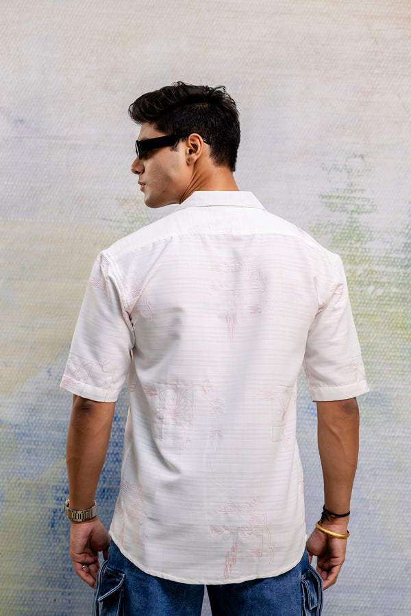 Cuban collar shirt for beachwear