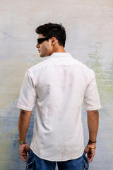 Cuban collar shirt for beachwear