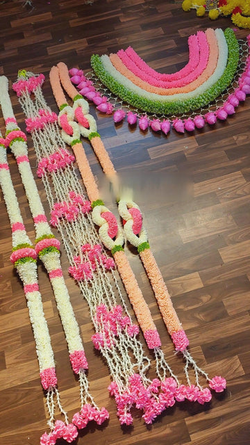 White Pink Cloth Entrance Set