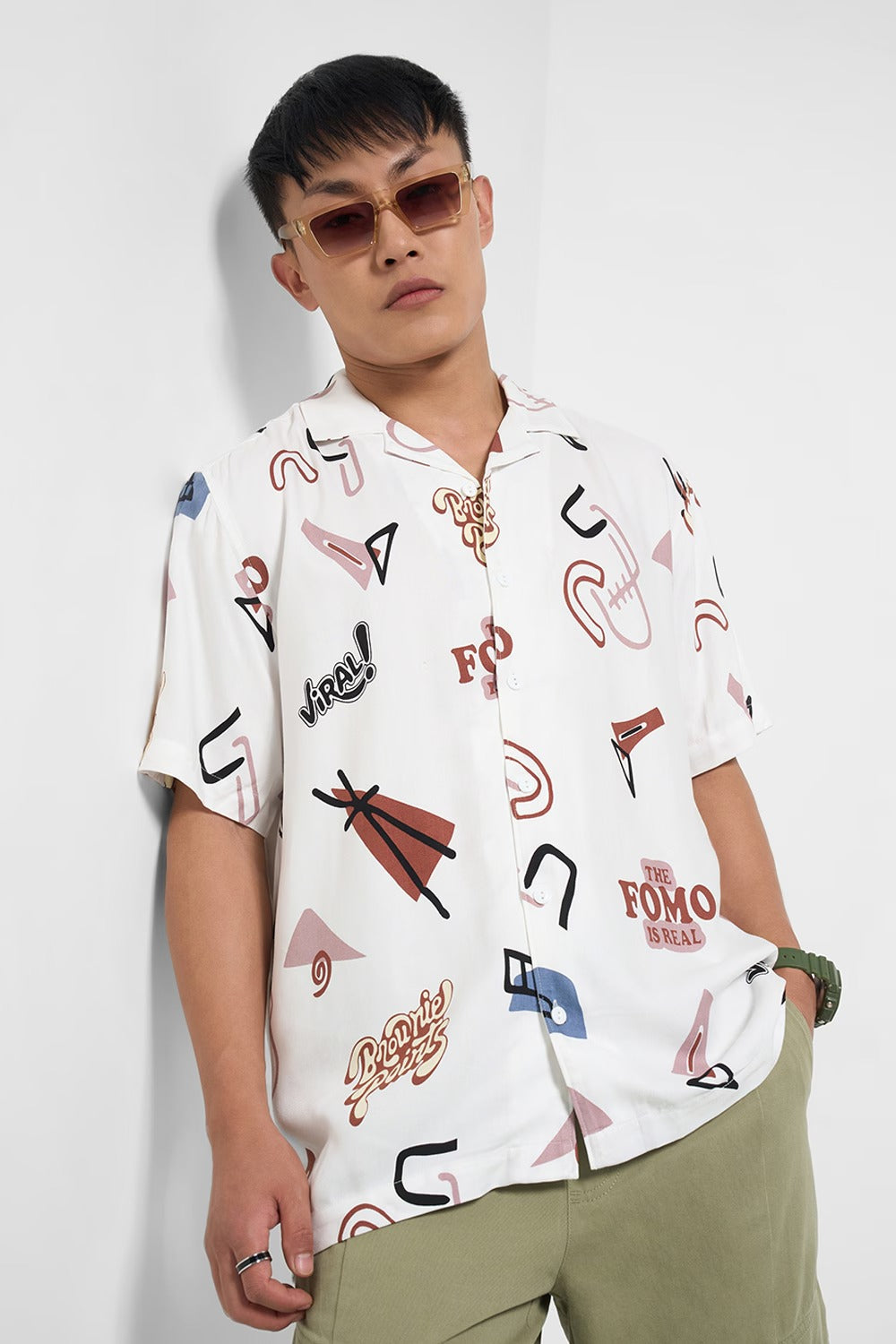 Printed beach shirt for men