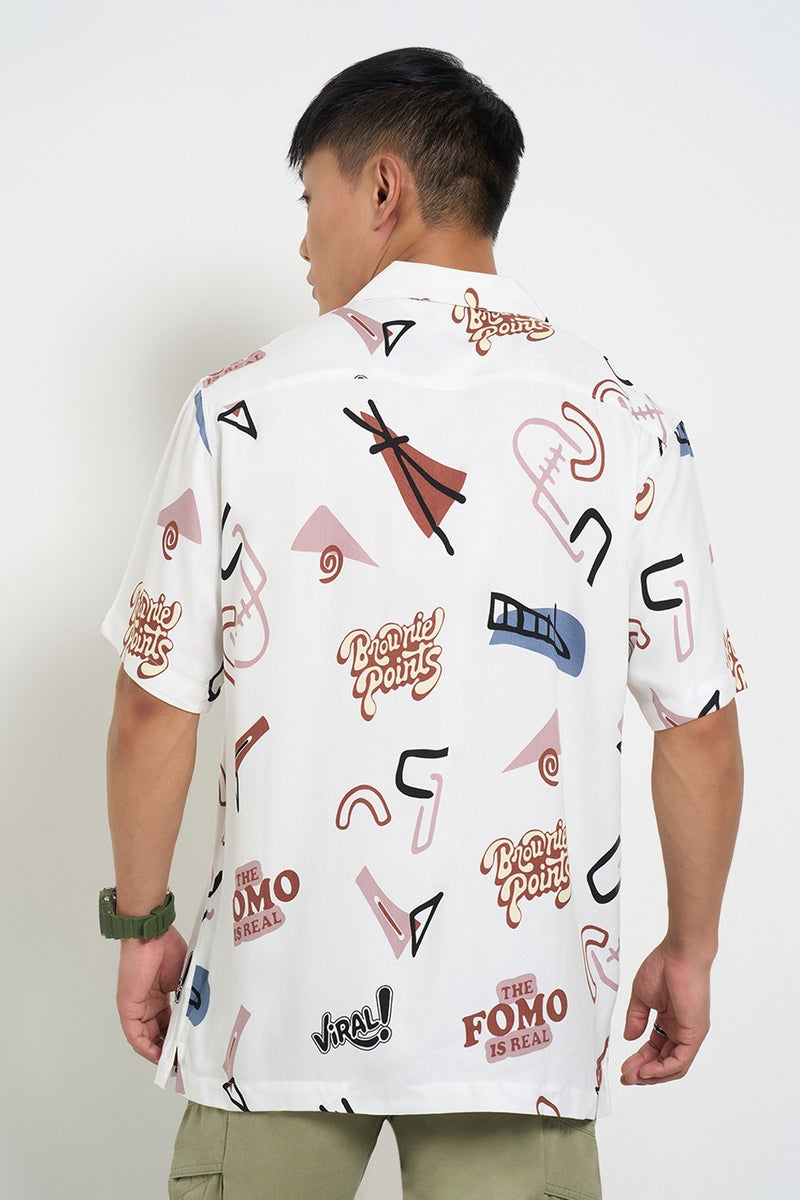 Breathable printed shirt men's