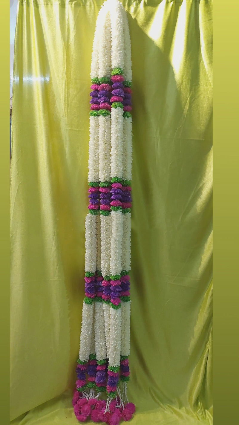 White Purple Sola Garland