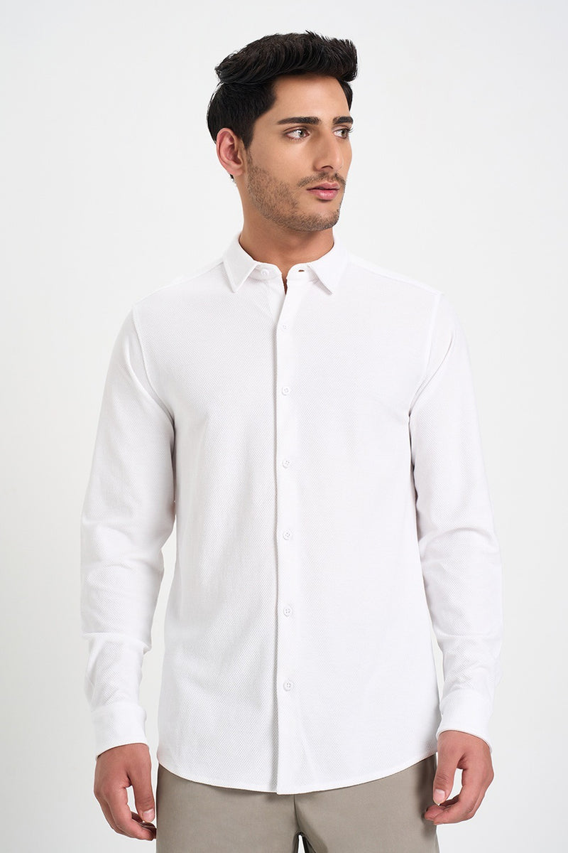 Shirt with buttoned cuffs