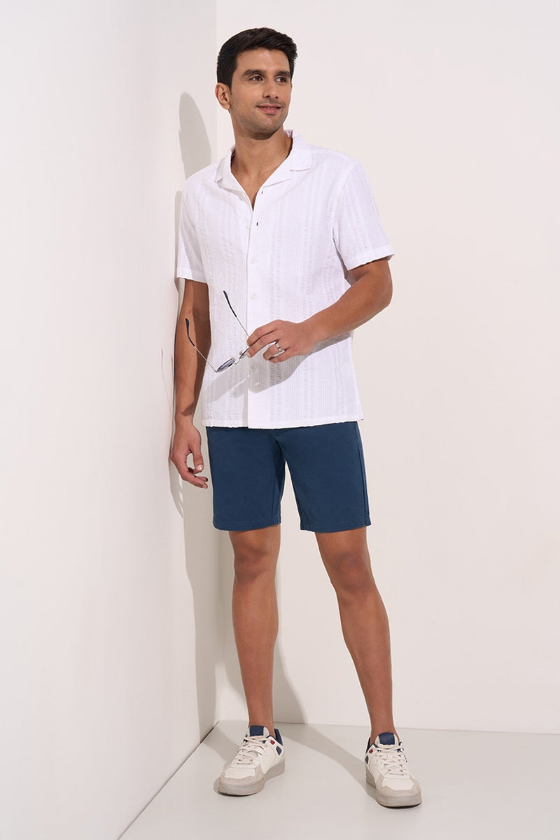 Short sleeve textured shirt