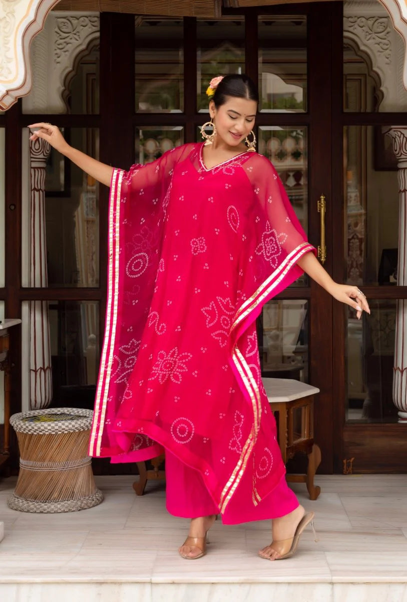 pink festive ethnic outfit