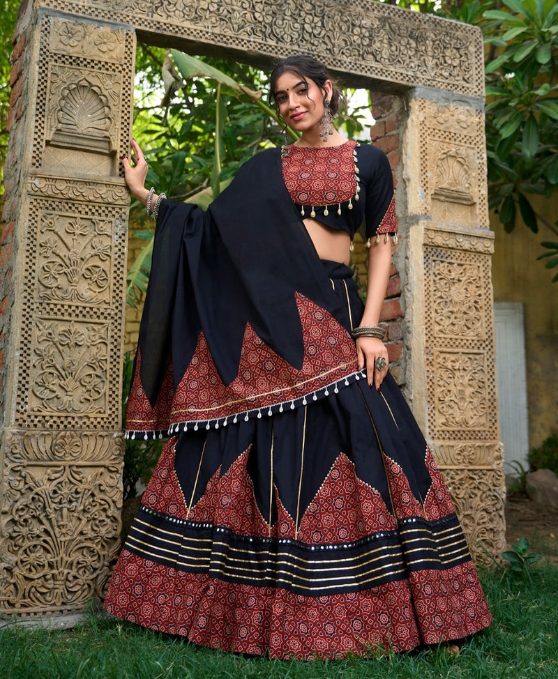 Black Navratri lehenga choli