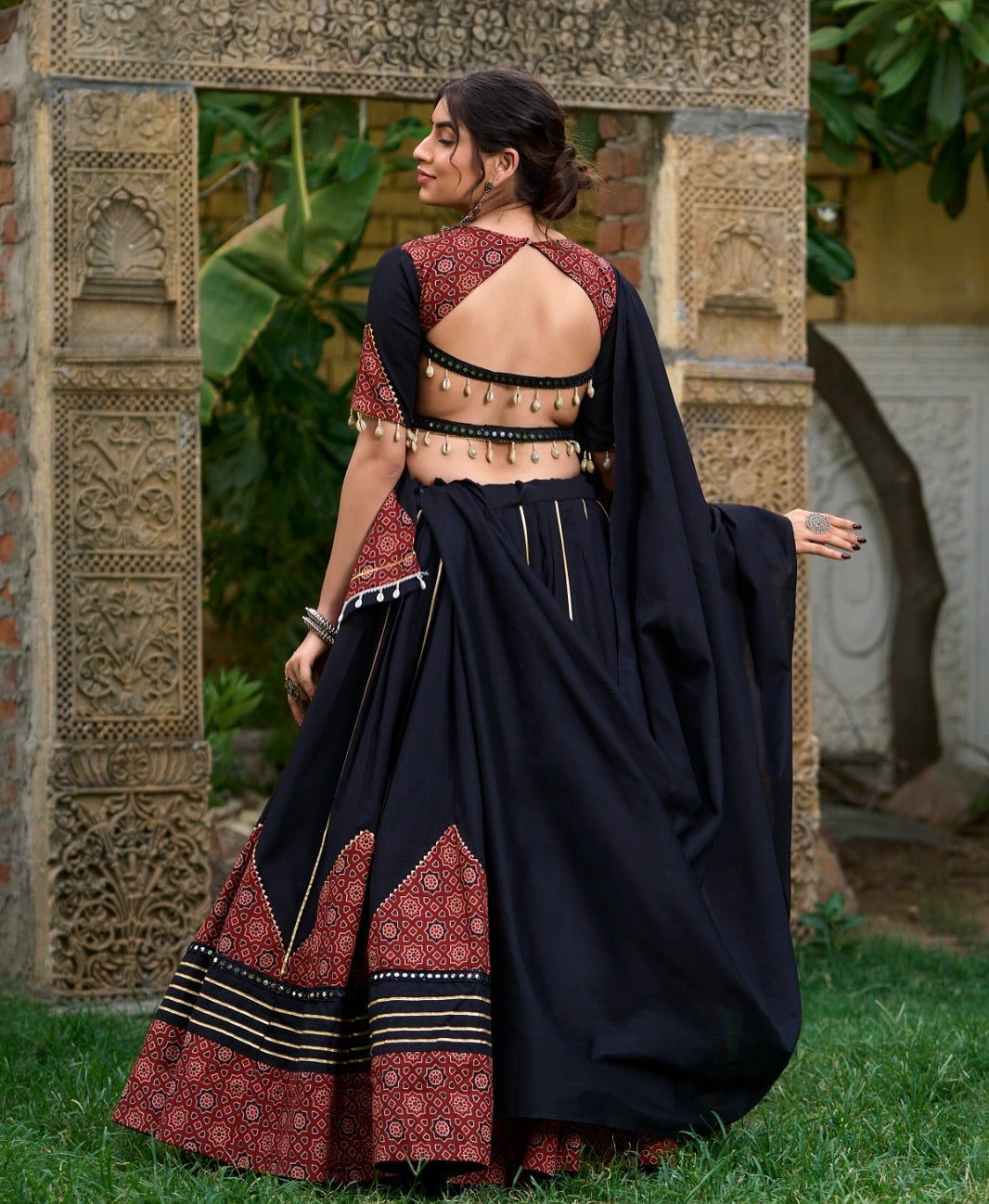 Gota patti lehenga for women