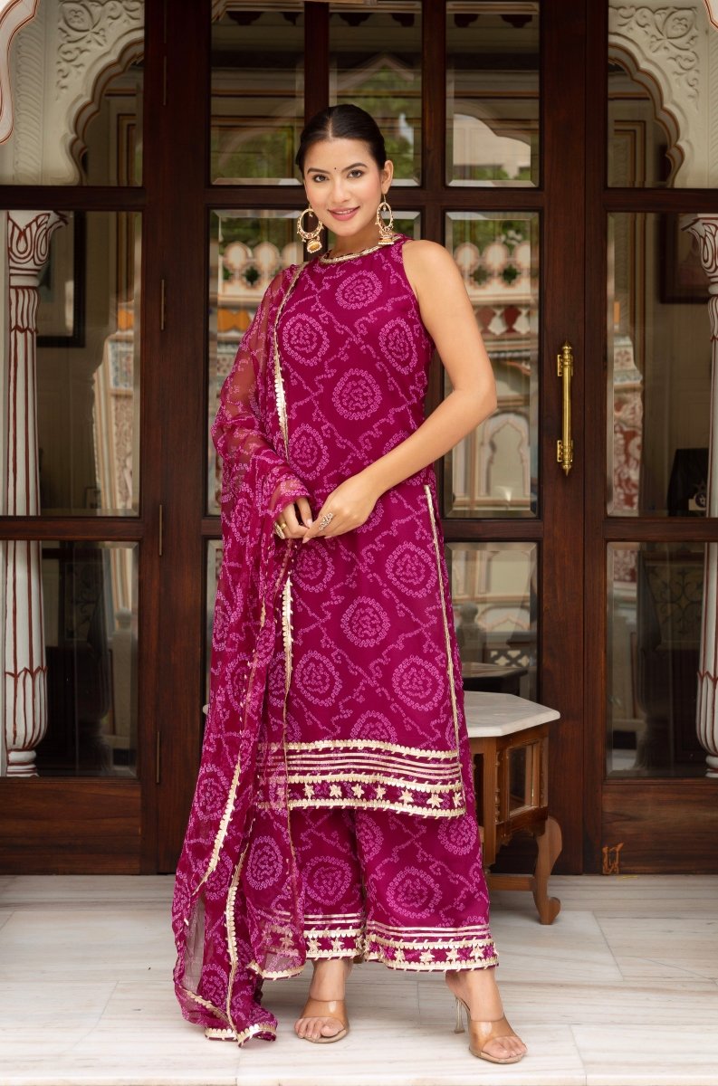 Georgette suit with dupatta