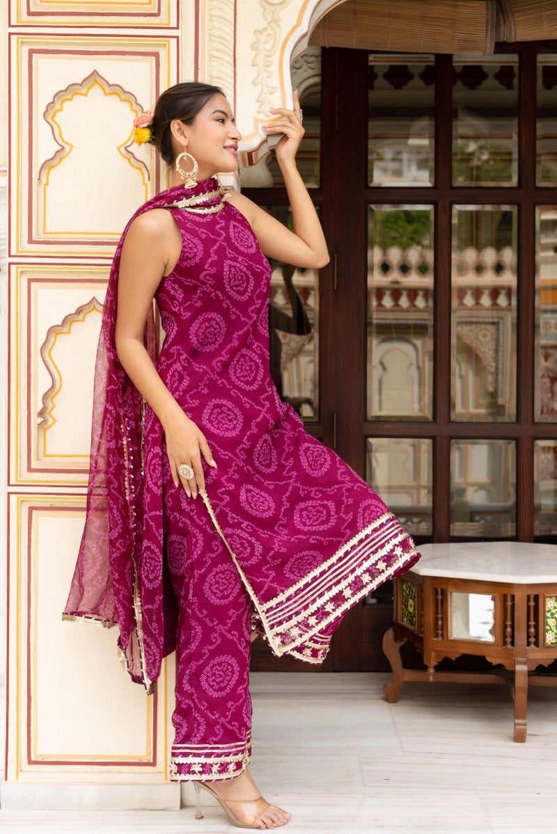 Cotton lined georgette kurta