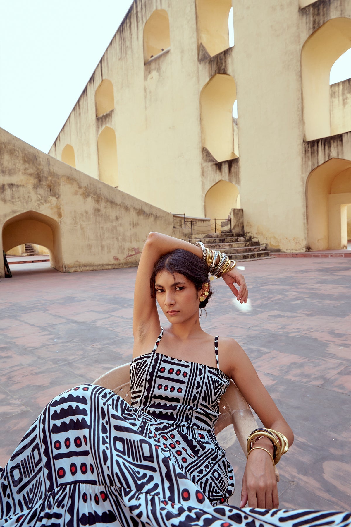 Long casual printed dress