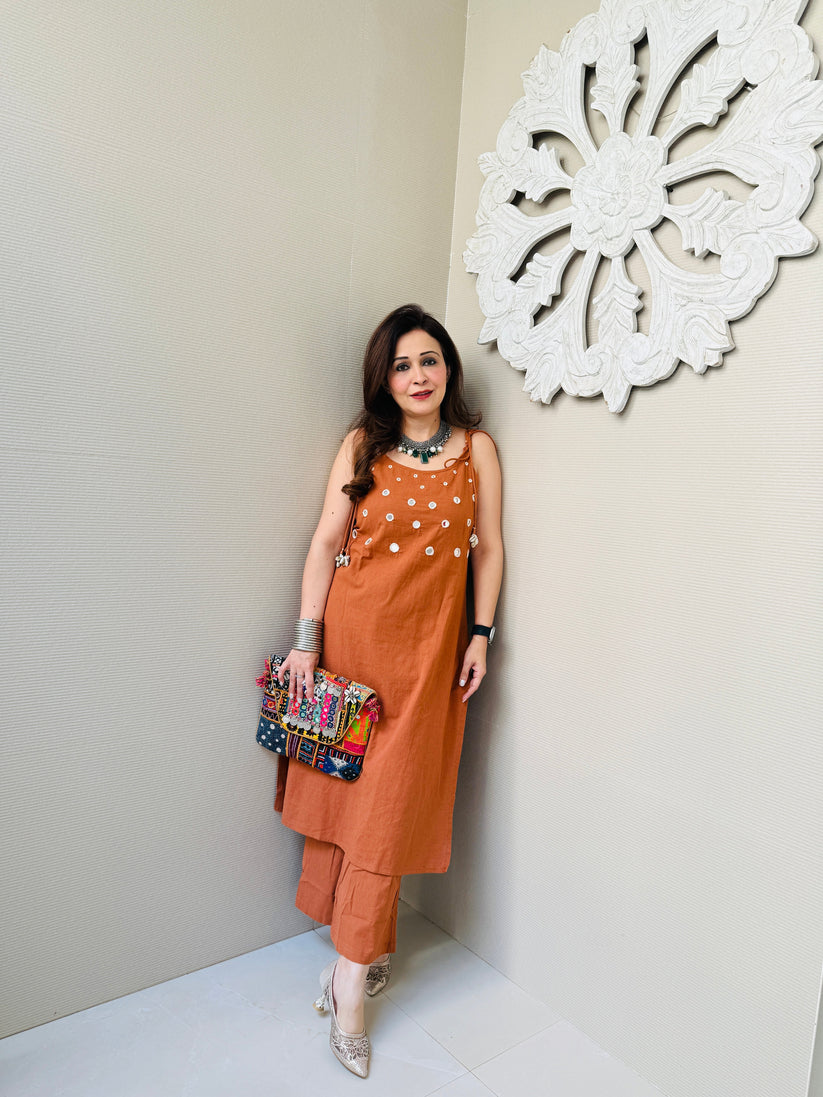 Mirror work kurta set for women