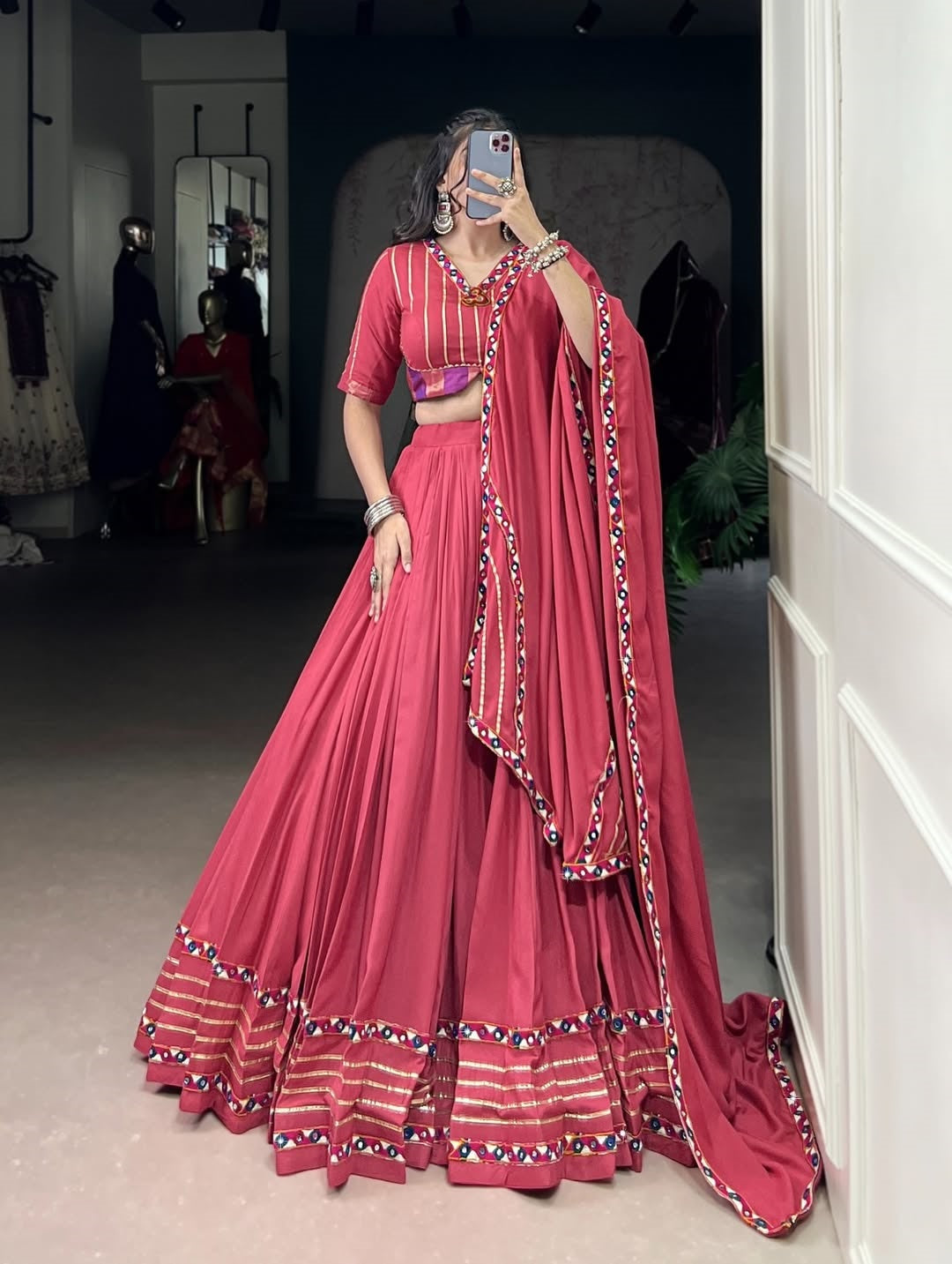 Rayon fabric lehenga set