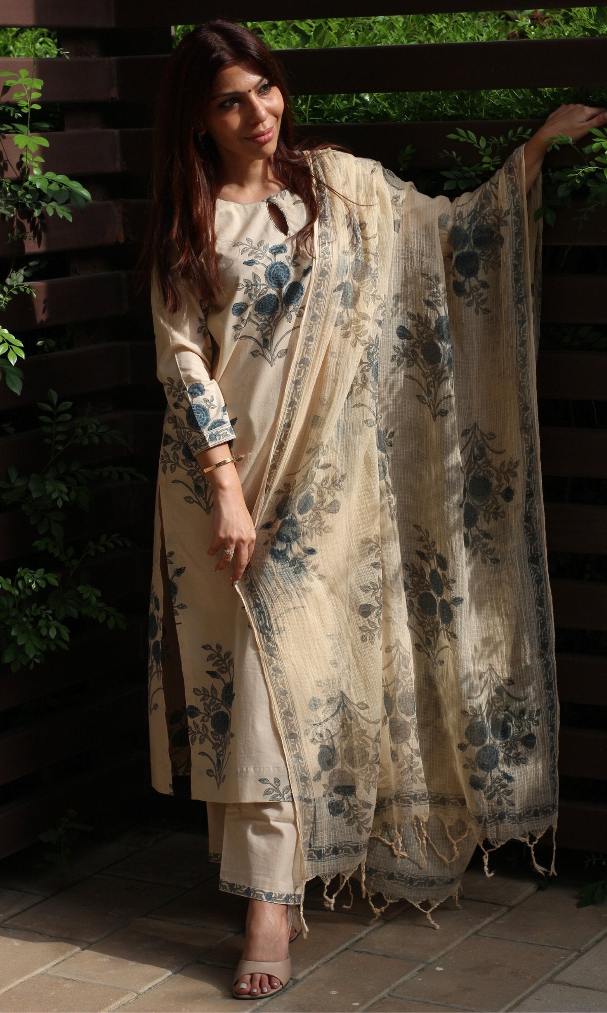 handblock cotton suit for women