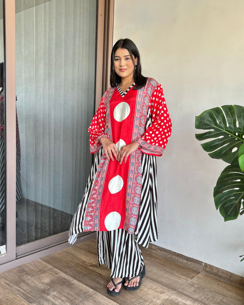 digital print muslin co-ord