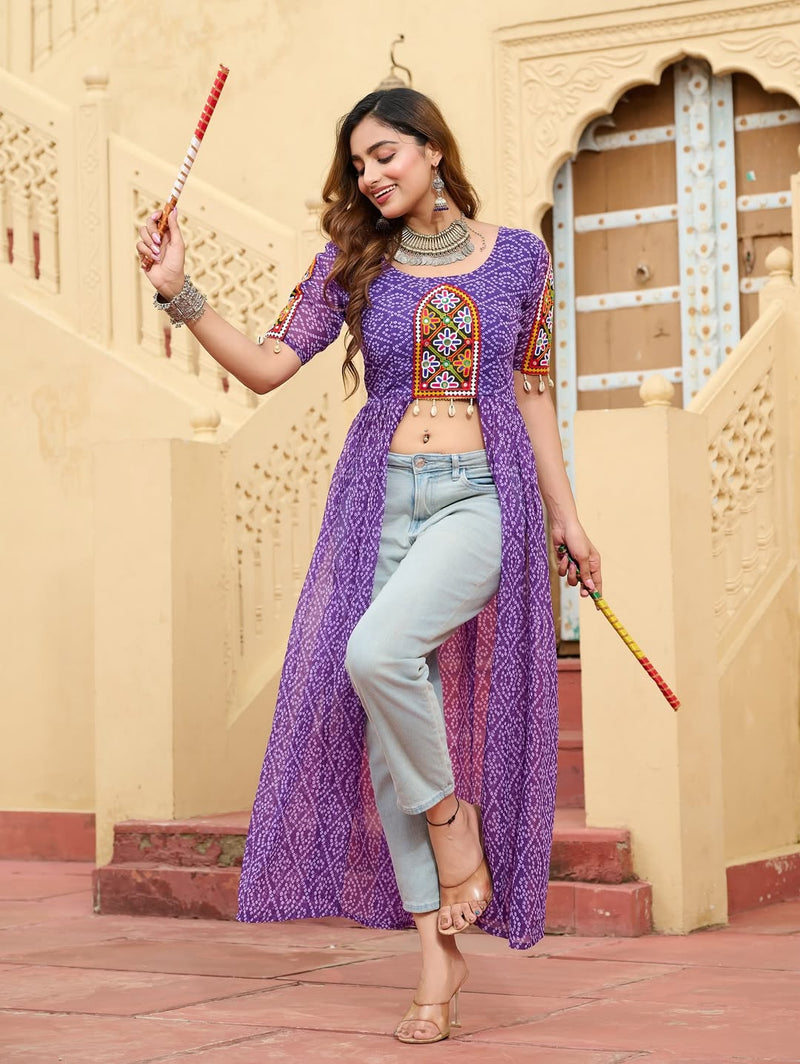 Long kurti with half sleeves