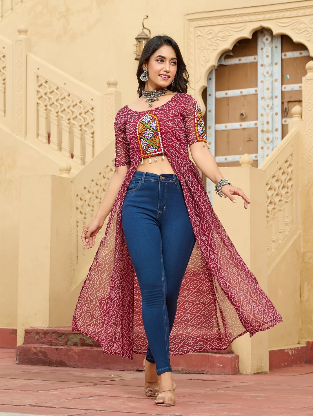 Bandhani print kurti