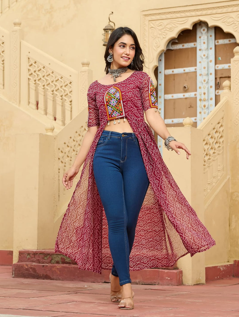 Bandhani print kurti