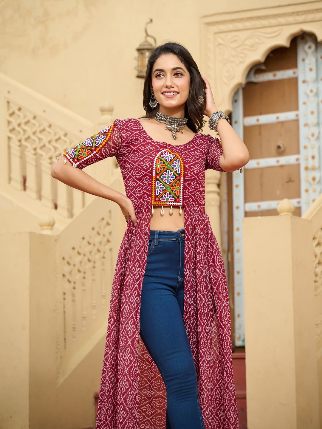 Bandhani print kurti