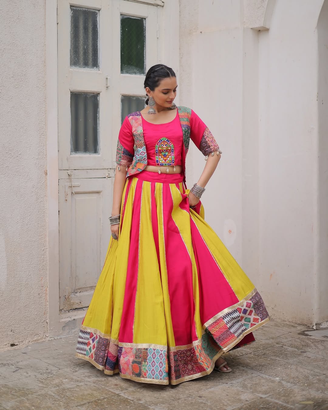 Traditional choli with koti style