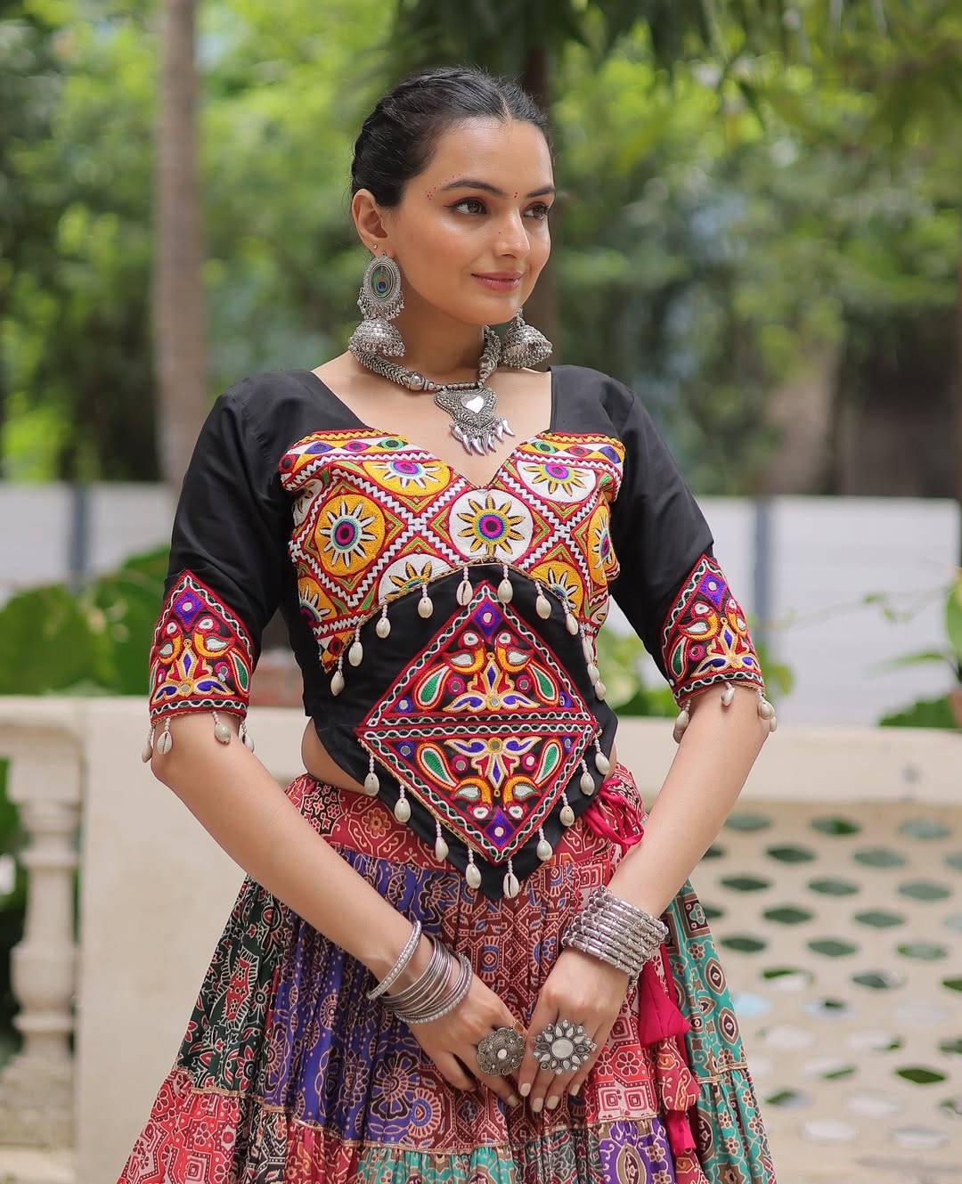 Multi-color lehenga for Navratri