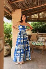 Women's Ocean Motif Nile Maxi Dress