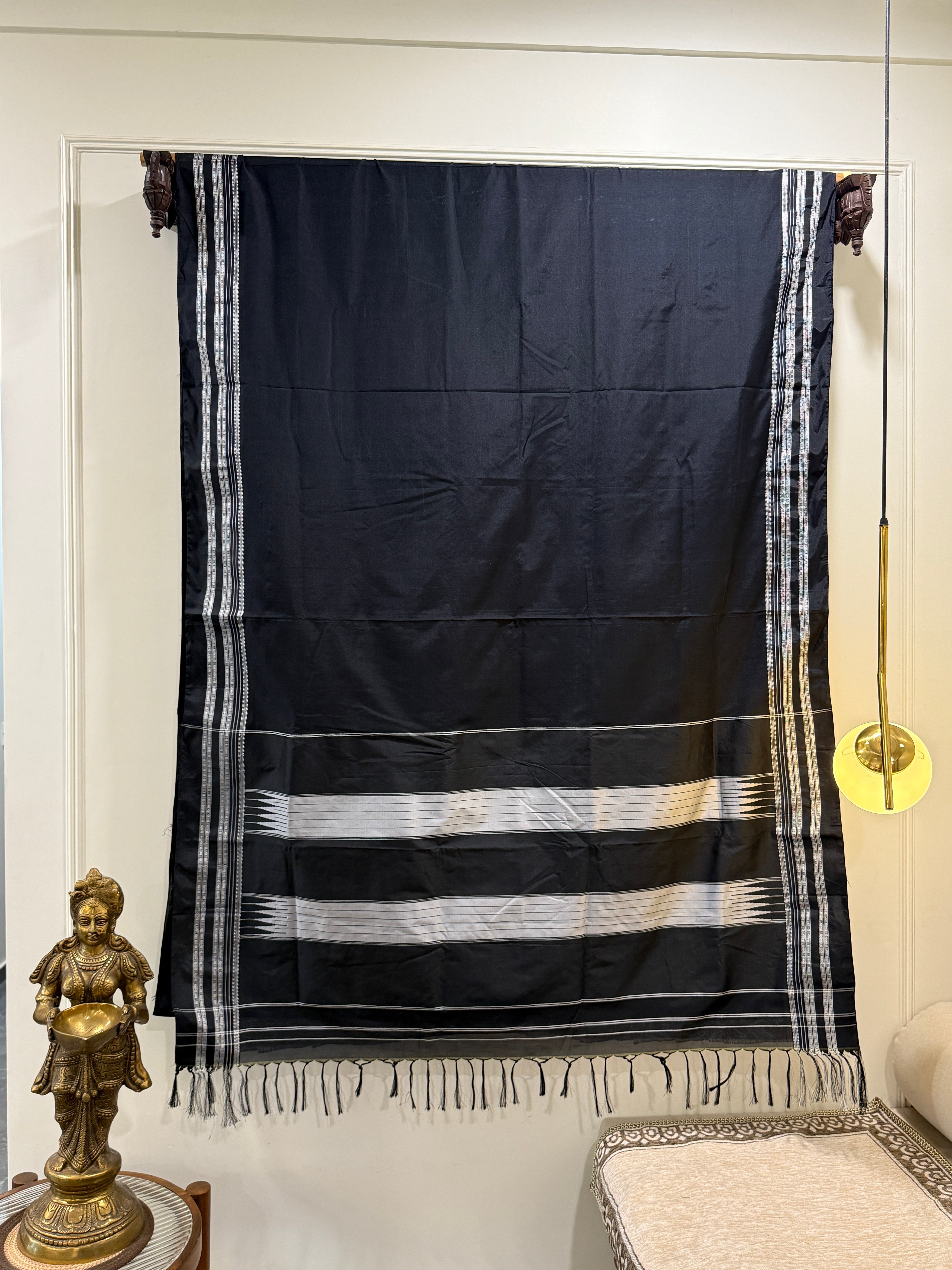 plain Ilkal handloom saree