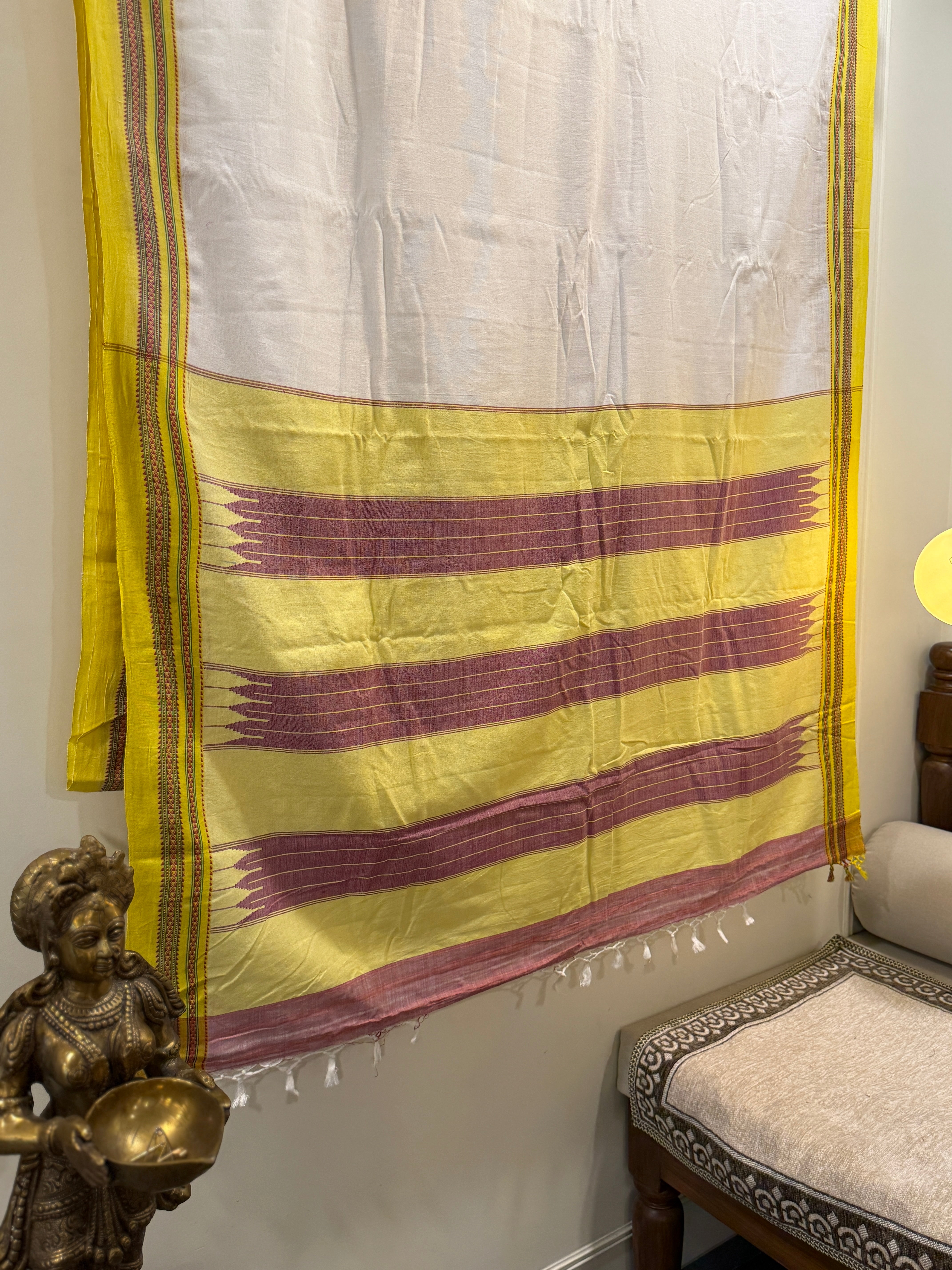 Handwoven cotton saree