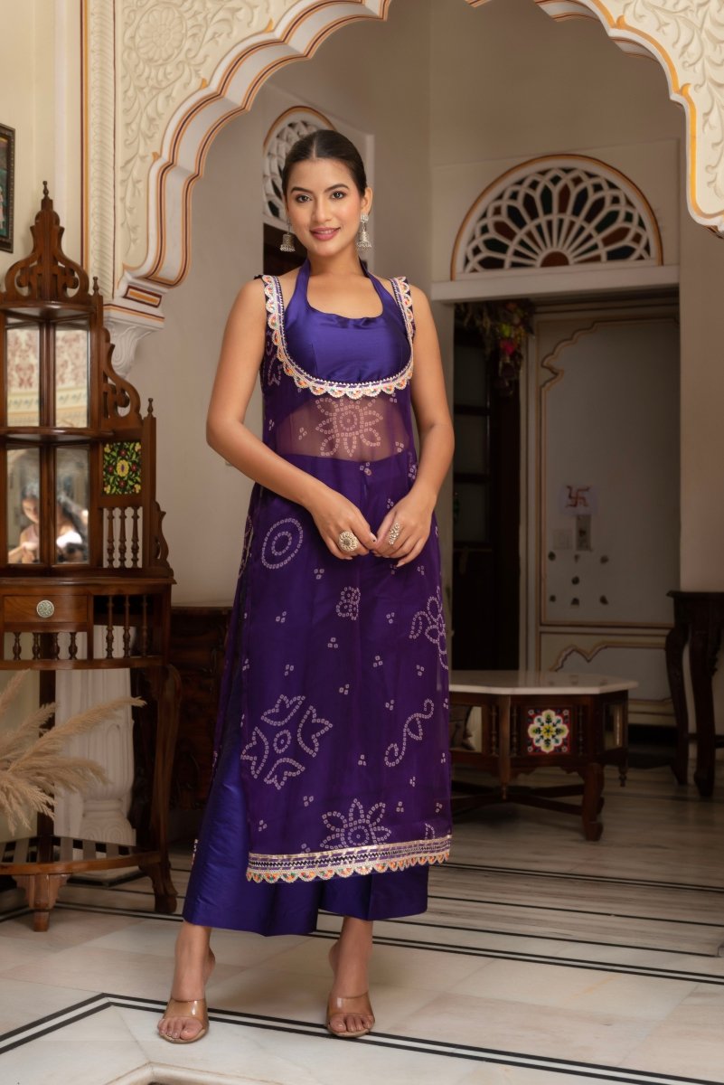 women’s purple kurta set