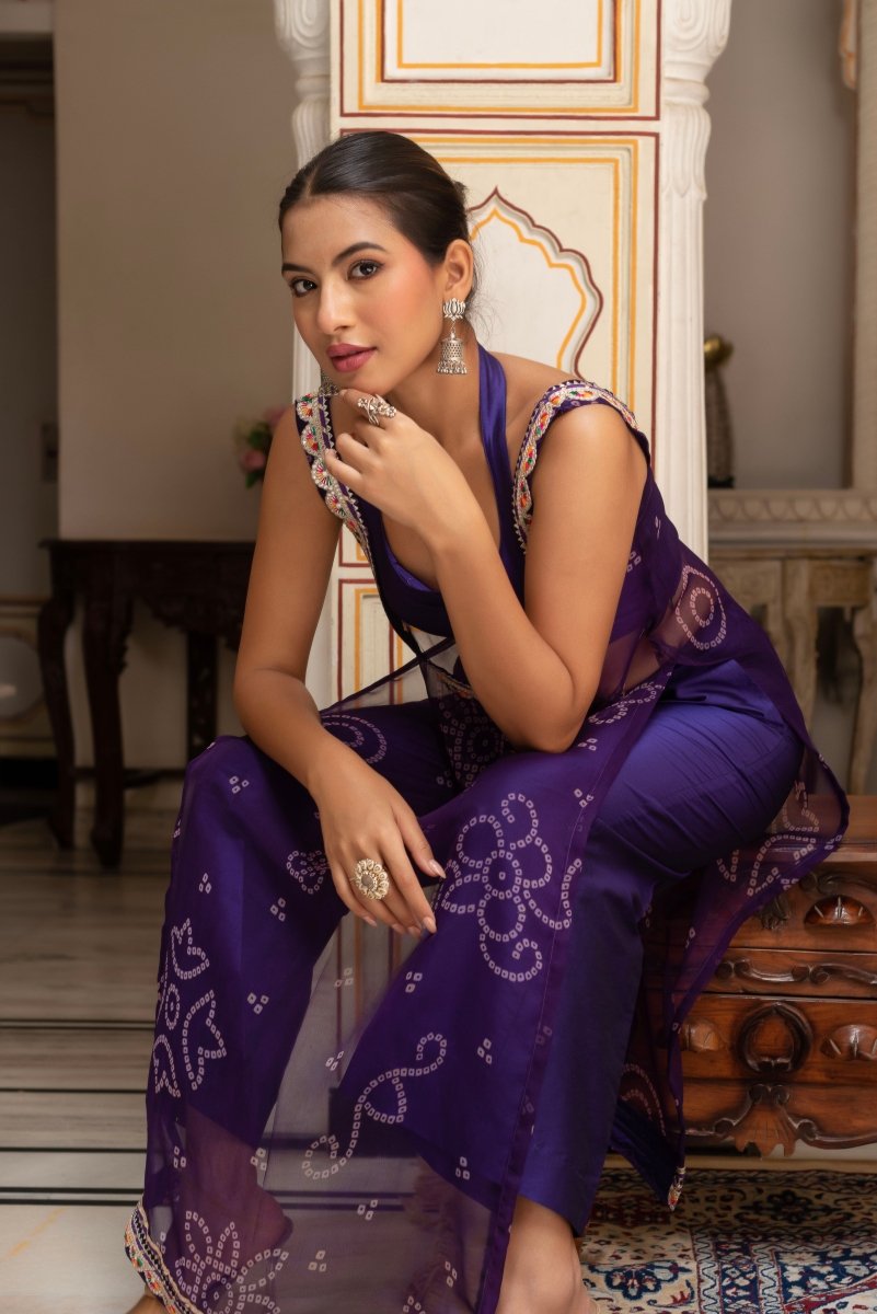 georgette kurta with taffeta pant