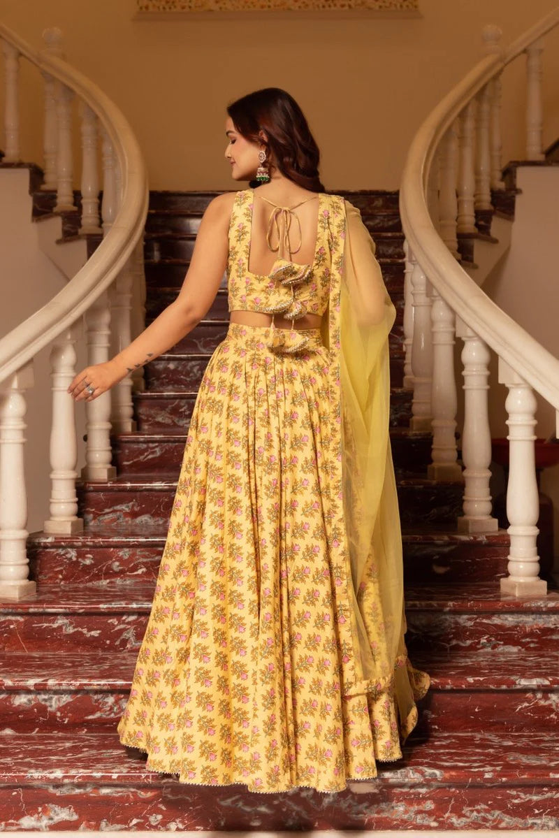 yellow lehenga
