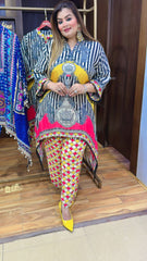Yellow Digital Print Women Co-ord Set