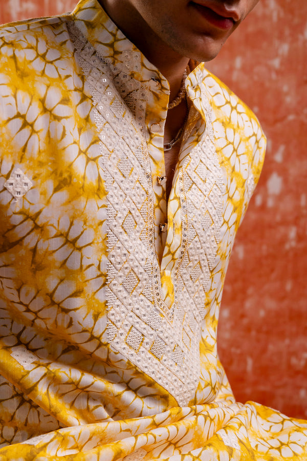 Men's tie-dye kurta