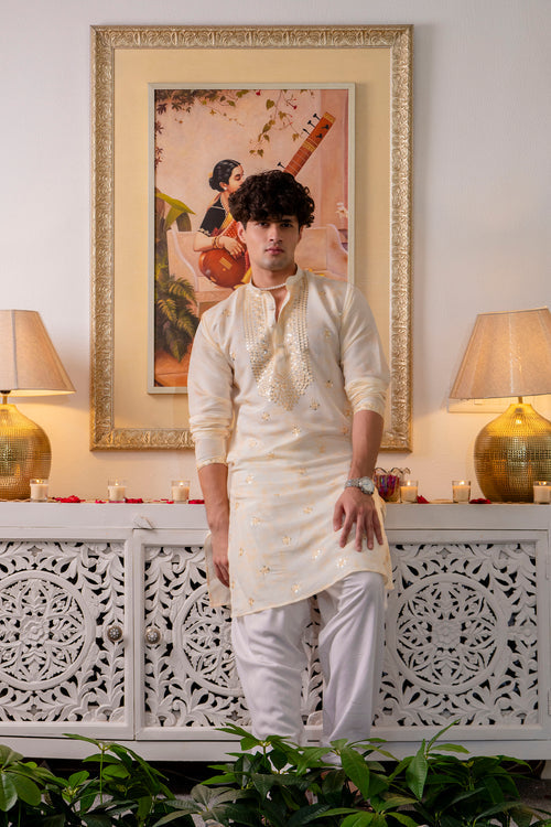 Mirror work kurta for men