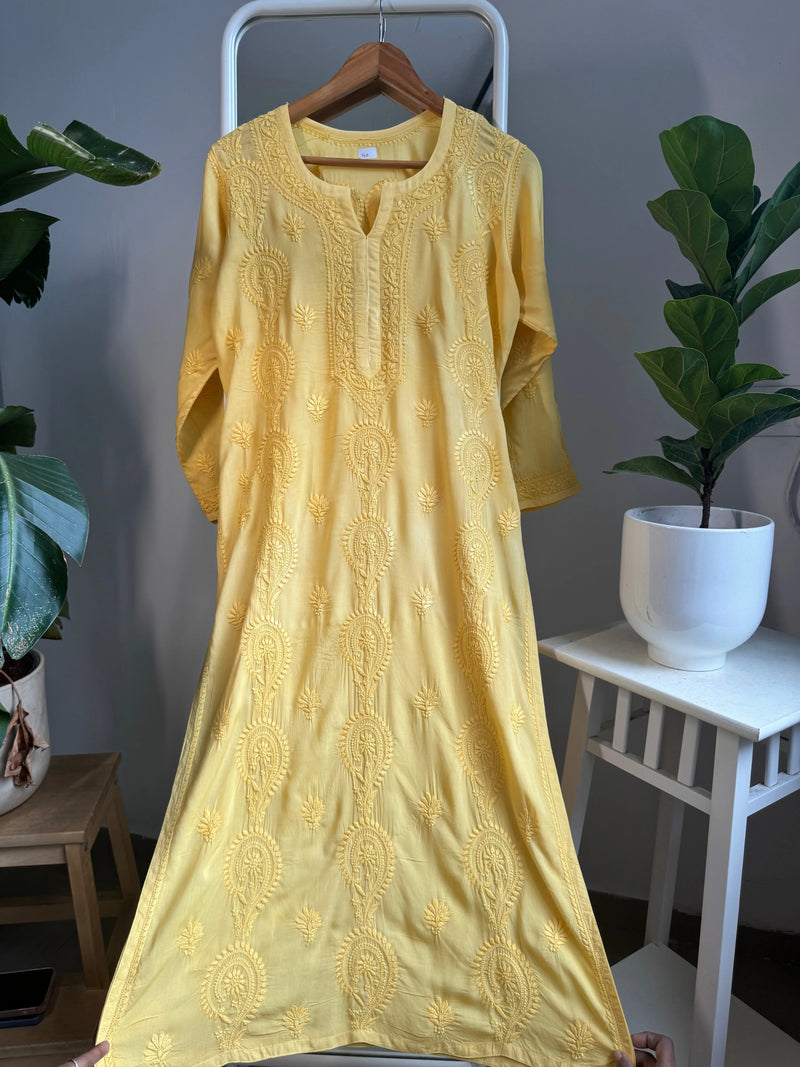 Hand-embroidered cotton kurti