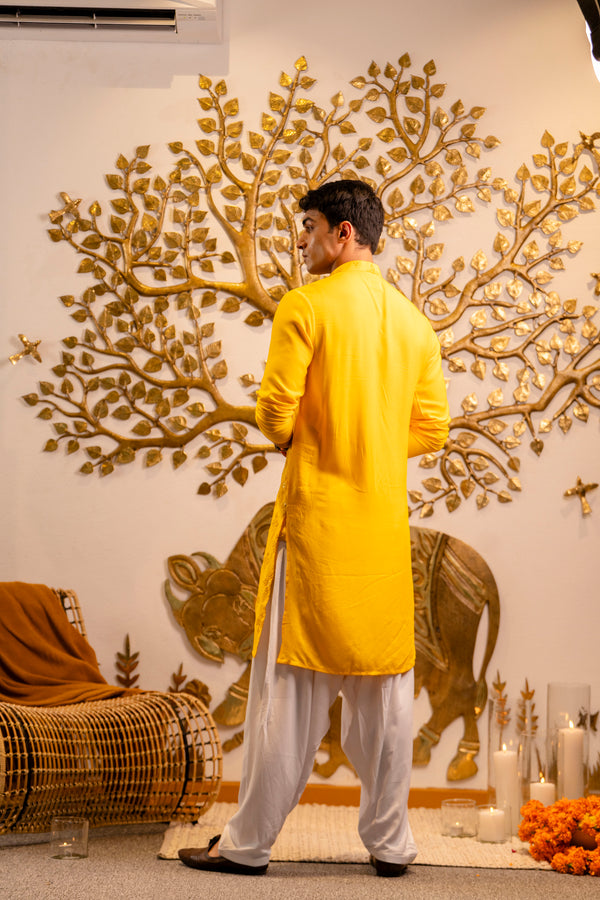 Yellow ethnic wear for men