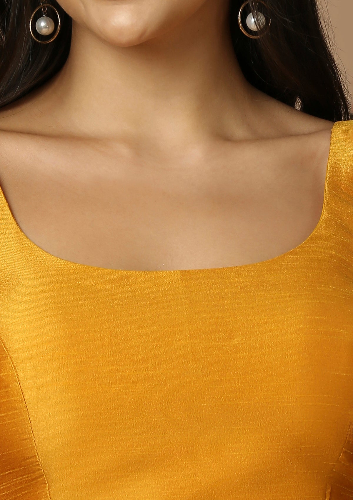 Round neck silk blouse