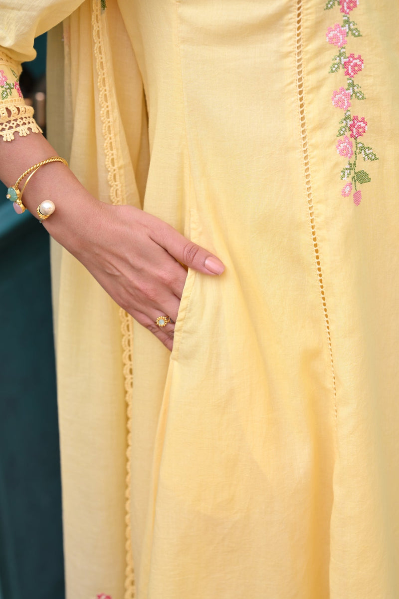 Cotton dupatta suit set