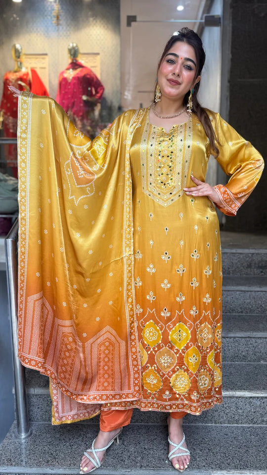 Rangrez Rani Embellished Kurta Set