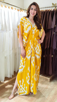 Ikat Kaftan Dress