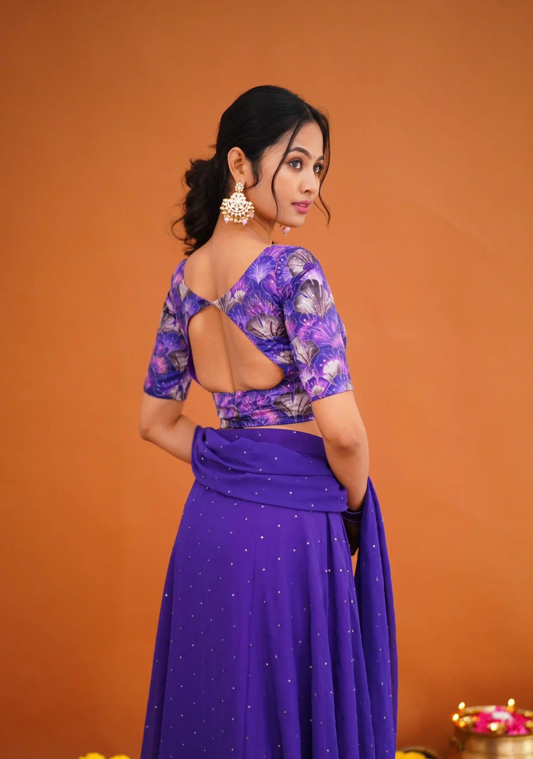purple party wear
