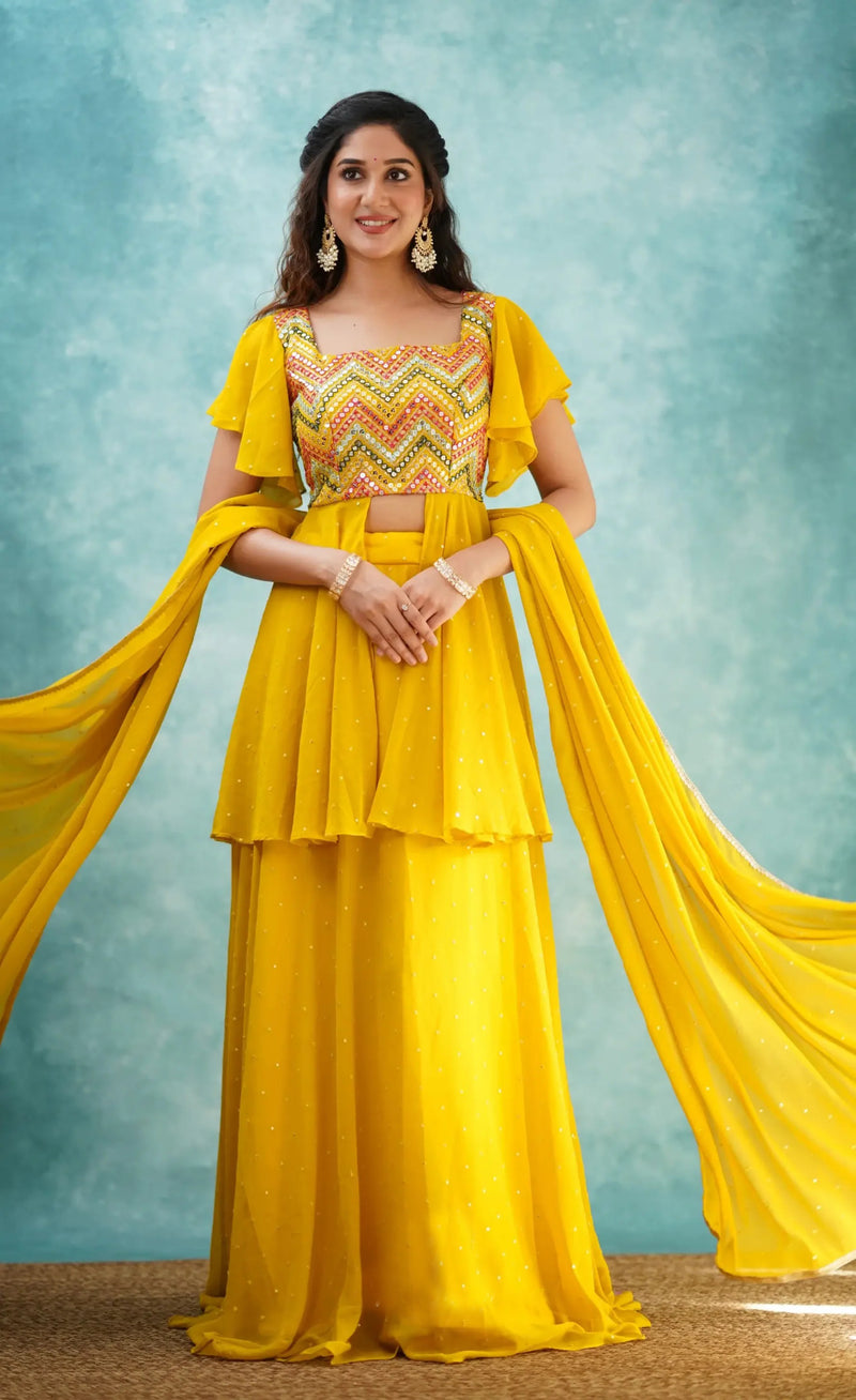 yellow ethnic wear