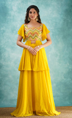 georgette lehenga