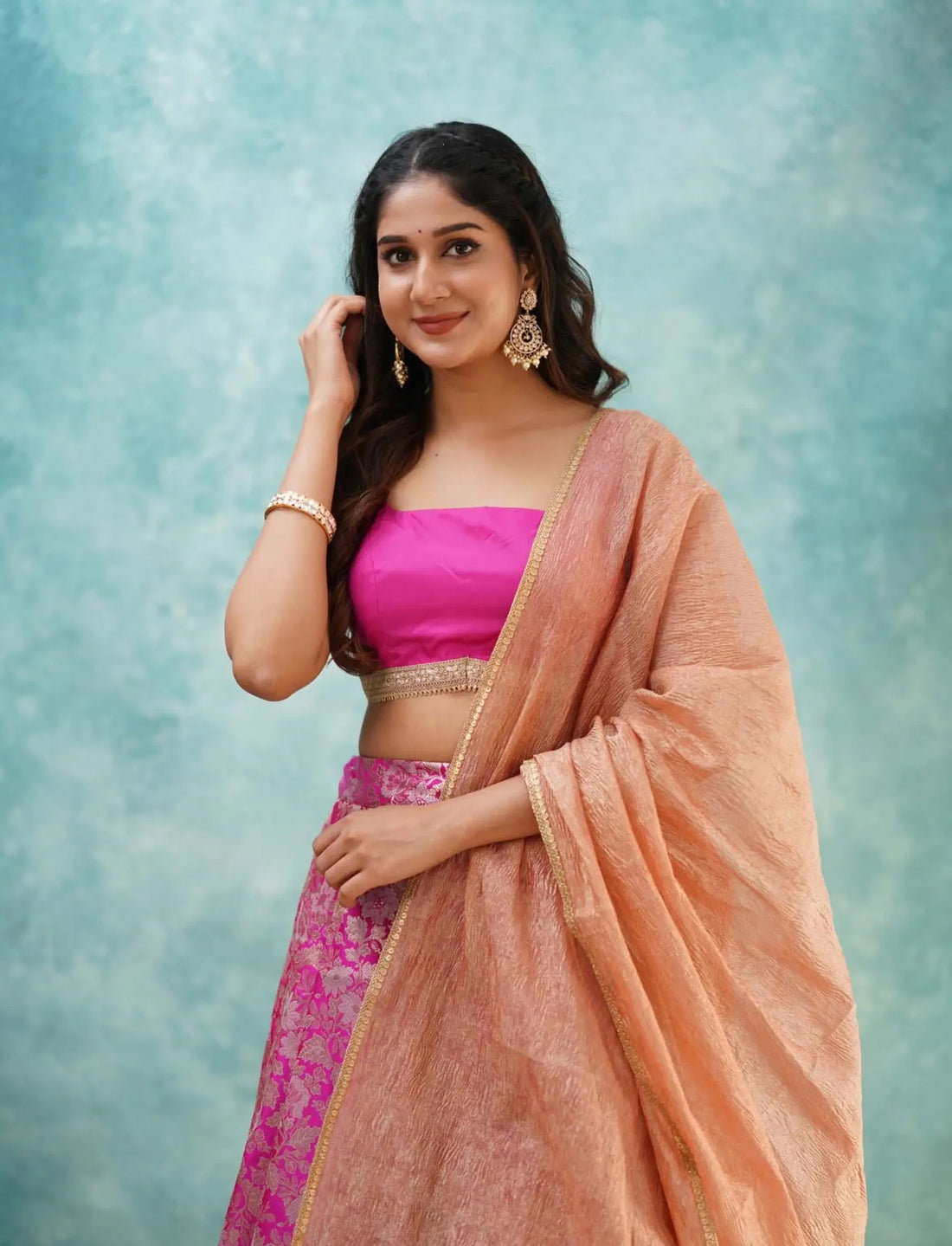 bright pink ethnic set