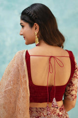 maroon ethnic wear