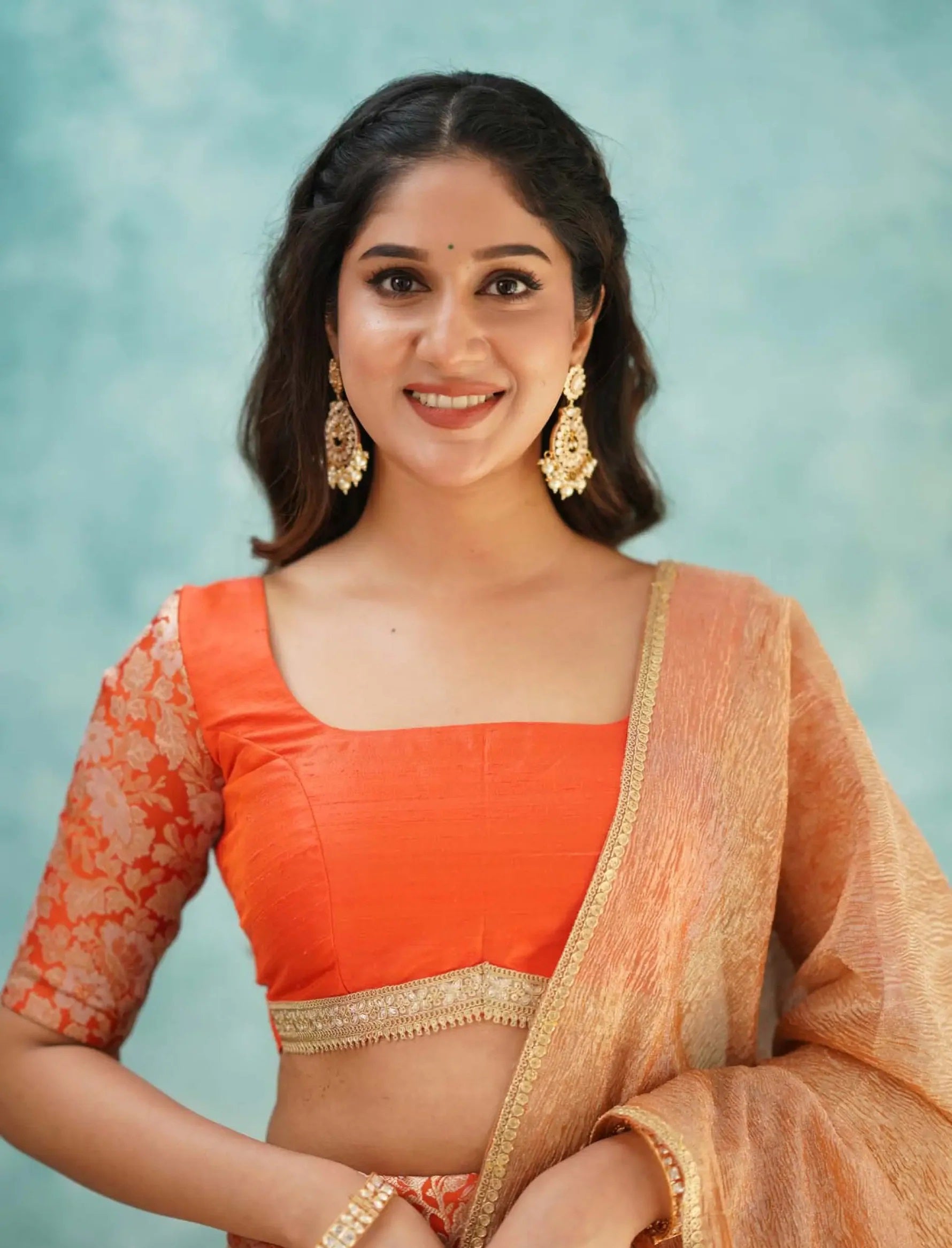 orange ethnic set